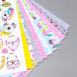Набор бумаги для скрапбукинга "My tiny sparrow girl " 10 листов, 30,5х30,5 см