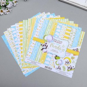 Набор бумаги для скрапбукинга "My little panda boy " 10 листов, 20х20 см
