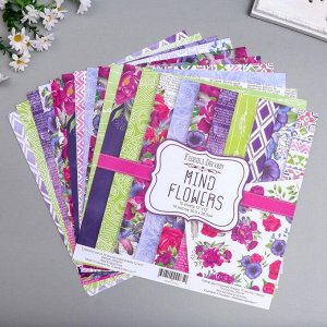 Набор бумаги для скрапбукинга "Mind Flowers " 10 листов, 30,5х30,5 см