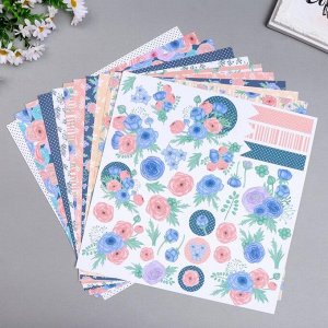Набор бумаги для скрапбукинга "Flower mood " 10 листов, 30,5х30,5 см