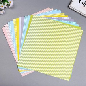 Набор бумаги для скрапбукинга "Cool Stripes " 12 листов, 30,5х30,5 см