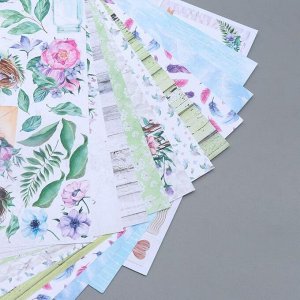 Набор бумаги для скрапбукинга "Colorful spring" 10 листов, 20х20 см