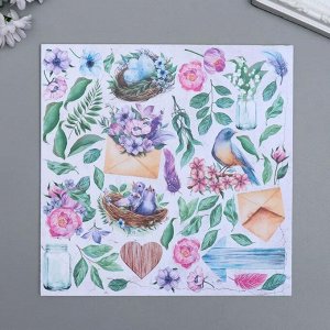 Набор бумаги для скрапбукинга "Colorful spring" 10 листов, 20х20 см