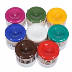 Краска акриловая набор 8 цветов х 20 мл, ТАИР Акрил-Арт Де Люкс, "Импасто", в пластиковой коробке