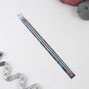 Спицы для вязания, прямые, d = 5 мм, 35 см, 2 шт