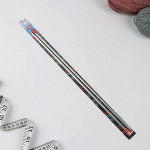 Спицы для вязания, прямые, d = 5 мм, 40 см, 2 шт