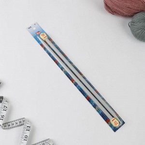 Спицы для вязания, прямые, d = 10 мм, 35 см, 2 шт
