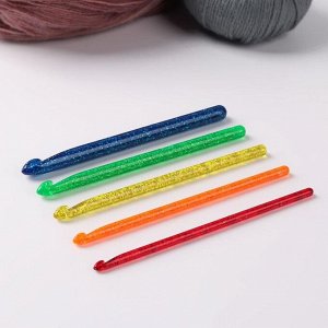 Набор крючков для вязания, d = 5-10 мм, 18 см, 5 шт