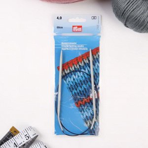 Спицы для вязания, круговые, с пластиковой леской, d = 4 мм, 60 см