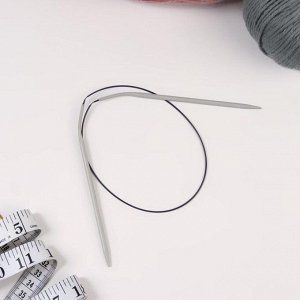 Спицы для вязания, круговые, с пластиковой леской, d = 4 мм, 60 см