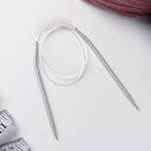 Спицы для вязания, круговые, с пластиковой леской, d = 5,5 мм, 80 см
