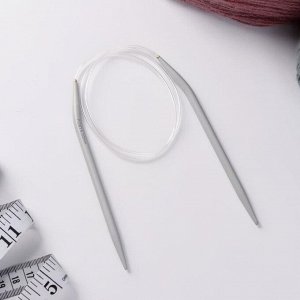 Спицы для вязания, круговые, с пластиковой леской, d = 6 мм, 80 см
