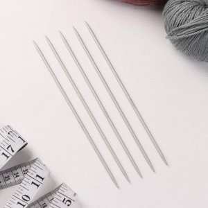 Спицы для вязания, чулочные, d = 3,5 мм, 20 см, 5 шт