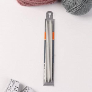 Спицы для вязания, чулочные, d = 4 мм, 20 см, 5 шт