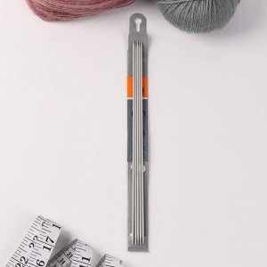 Спицы для вязания, чулочные, d = 2 мм, 23 см, 5 шт