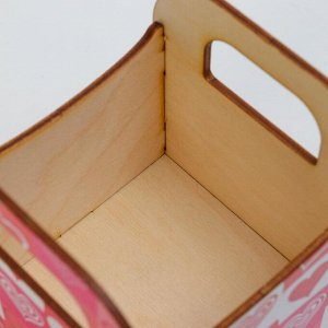 Кашпо деревянное 10.5*10*11 см подарочное Рокси Смит "Сердечки", коробка