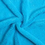 Ткань для рукоделия, мех, голубая, лоскут 50x50 см