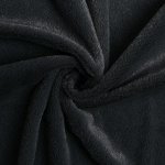 Ткань для рукоделия, мех, тёмно-серая, лоскут 50x50 см