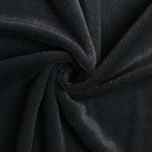 Ткань для рукоделия, мех, тёмно-серая, лоскут 50x50 см