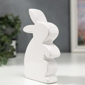 СИМА-ЛЕНД Сувенир керамика, дерево &quot;Два кролика&quot; 15х3,6х10 см