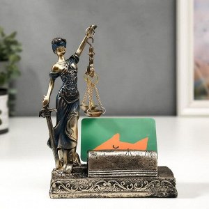 Фигурка-визитница настольная «Фемида - богиня правосудия», полистоун, 18x13.5x5 см