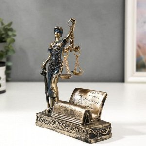 Фигурка-визитница настольная «Фемида - богиня правосудия», полистоун, 18x13.5x5 см