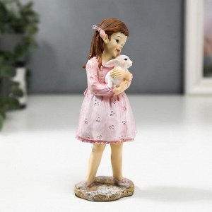 Фигурка полистоун «Малышка Алиса с белым кроликом», 14x5.7x4.7 см