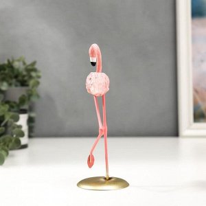 Сувенир полистоун "Розовый фламинго - изящный" 17,5х6,5х6,3 см