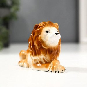 Сувенир керамика "Рыжий лев" 8,7 см