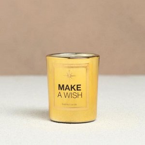 Свеча в метализированном стакане Make a wish, 6 х 6 х7,5 см