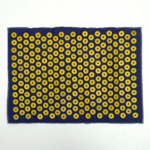 Комплект аппликаторов Azovmed: "Коврик" на мягкой подложке, 242 колючки, 41х60 см + «Валик», 90 колючек, 38х10 см, сине-жёлтый