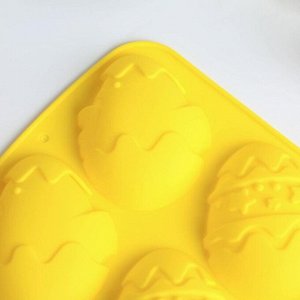 Силиконовая форма «Зайцы и цыплята», жёлтая, 17.1 ? 26 см