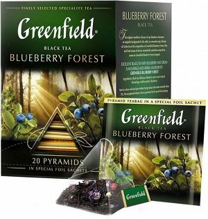 Черный чай в пирамидках Greenfield Blueberry Forest, 20 шт