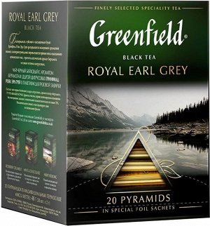 Черный чай в пирамидках Greenfield Royal Earl Grey, 20 шт