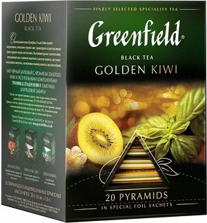 Черный чай в пирамидках Greenfield Golden Kiwi, 20 шт