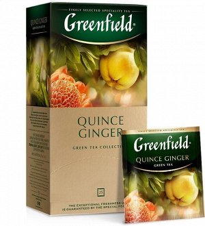 Зеленый чай в пакетиках Greenfield Quince Ginger, 25 шт