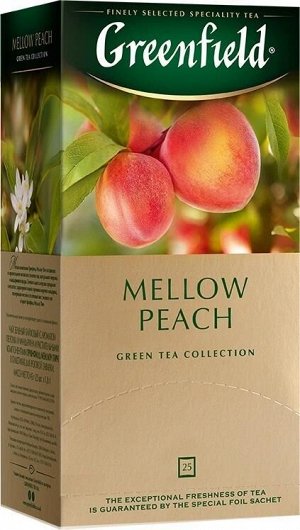 Зеленый чай в пакетиках Greenfield Peach Mellow, 25 шт