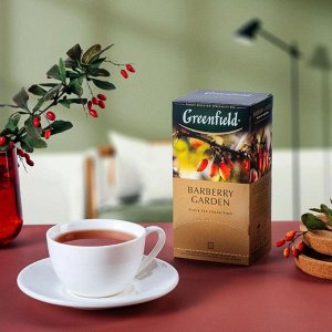 Черный чай в пакетиках Greenfield Barberry Garden, 25 шт