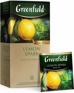 Черный чай в пакетиках Greenfield Lemon Spark, 25 шт