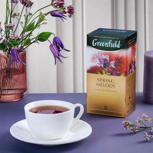 Черный чай в пакетиках Greenfield Spring Melody, 25 шт