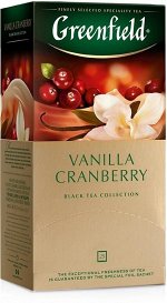 Черный чай в пакетиках Greenfield Vanilla Cranberry, 25 шт