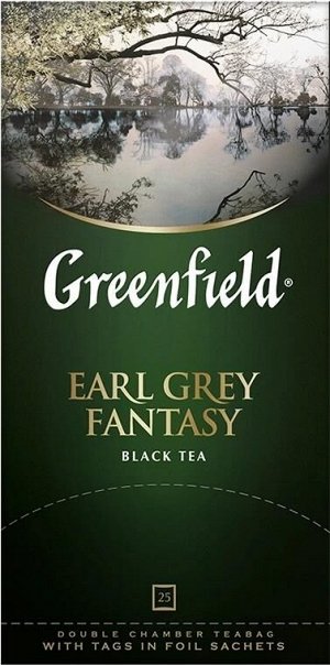 Черный чай в пакетиках Greenfield Earl Grey Fantasy ароматизированный, 25 шт