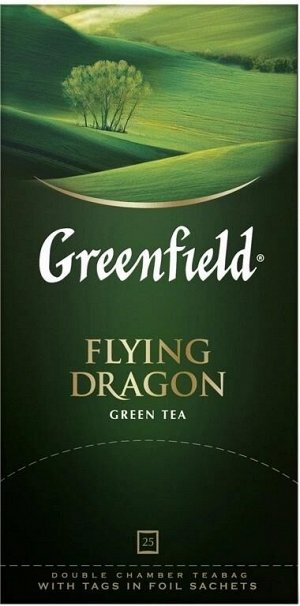 Зеленый чай в пакетиках Greenfield Flying Dragon, 25 шт