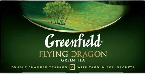 Зеленый чай в пакетиках Greenfield Flying Dragon, 25 шт