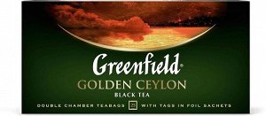 Черный чай в пакетиках Greenfield Golden Ceylon, 25 шт