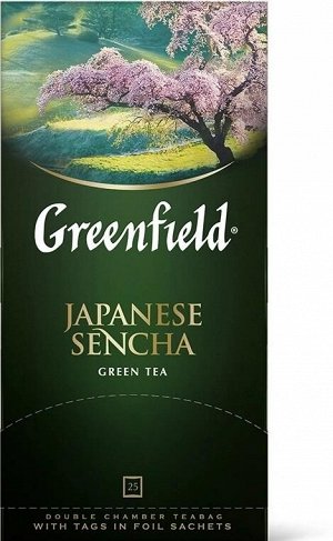 Зеленый чай в пакетиках Greenfield Japanese Sencha, 25 шт