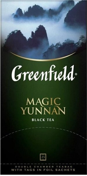 Черный чай в пакетиках Greenfield Magic Yunnan, 25 шт