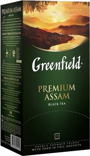 Черный чай в пакетиках Greenfield Premium Assam, 25 шт