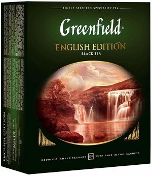 Черный чай в пакетиках Greenfield English Edition, 100 шт