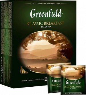 Черный чай в пакетиках Greenfield Classic Breakfast, 100 шт